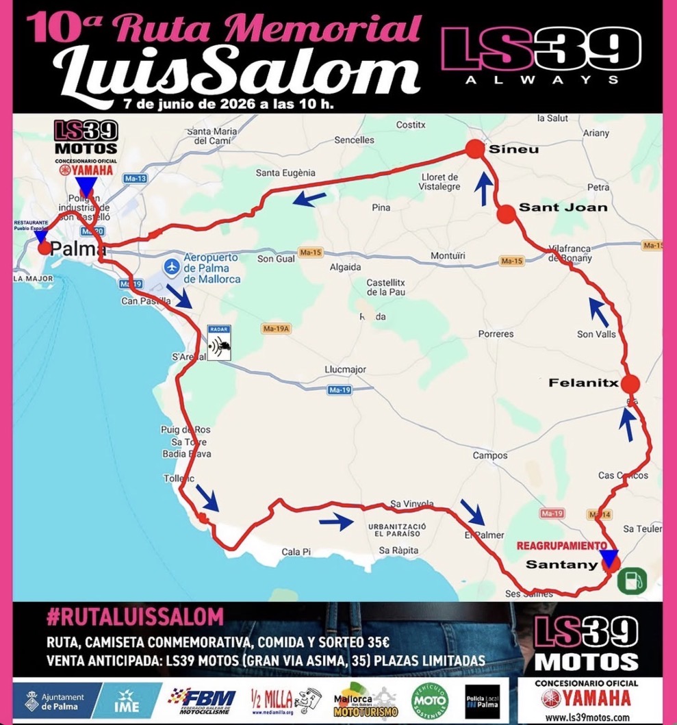 Itinerario de 10ª Ruta Memorial Luis Salom