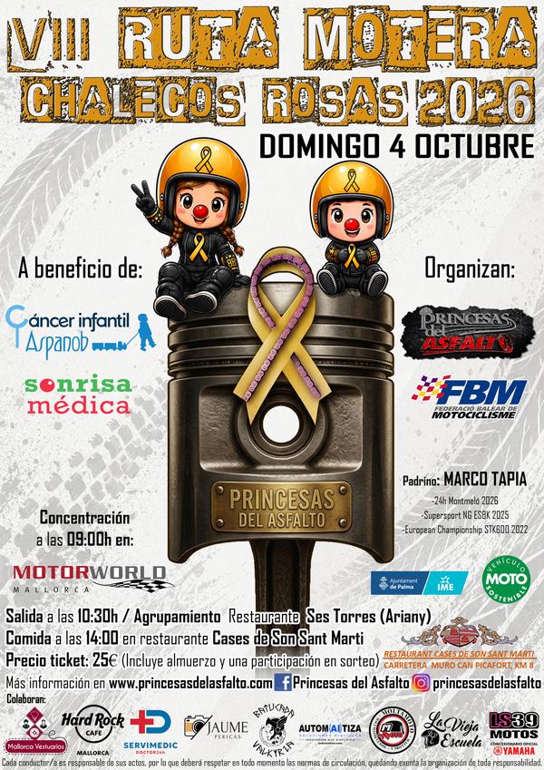 VIII Ruta Motera Chalecos Rosas